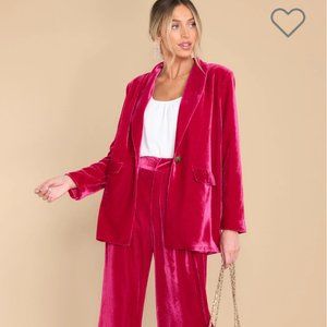 Red Dress Boutique Hot Pink Velvet Blazer